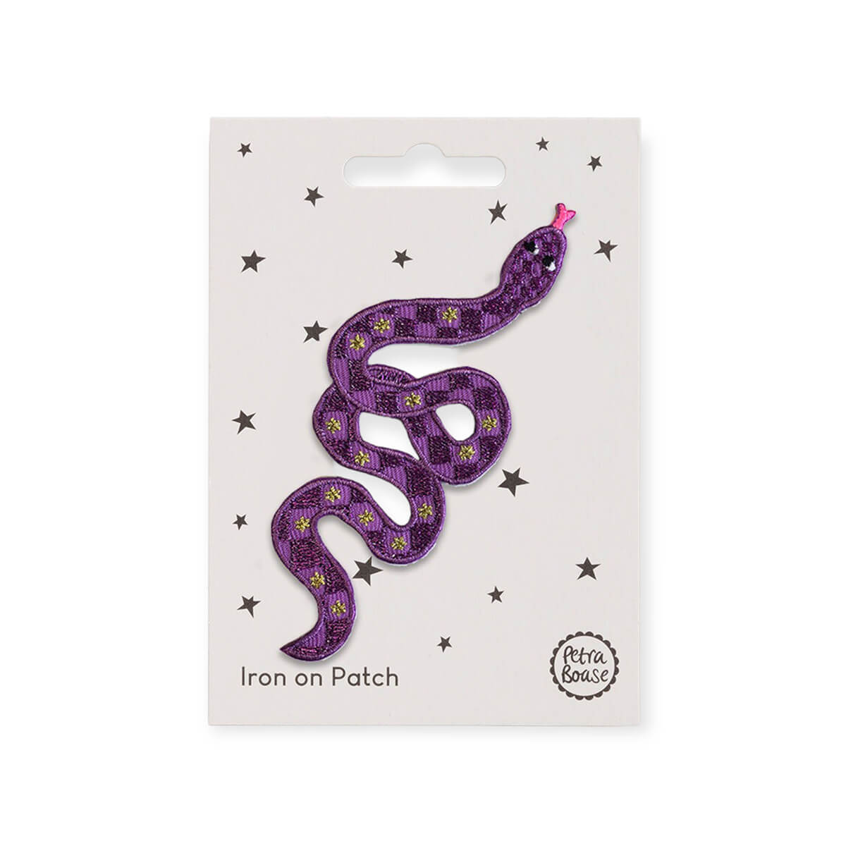 Purple Snake Iron On Patch by Petra Boase