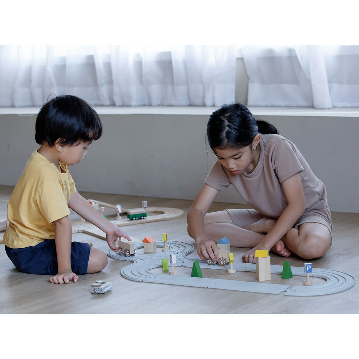 Rubber Road & Rail Set by PlanToys