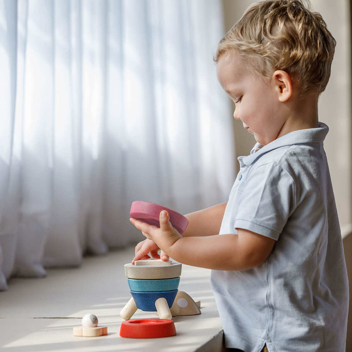 Stacking Rocket - Orchard Collection - by PlanToys