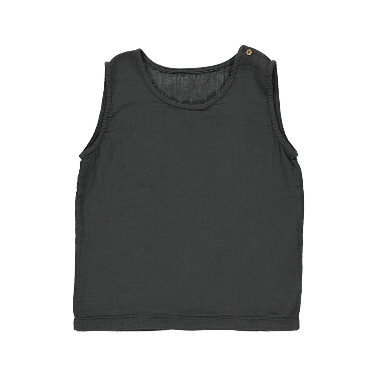 Ceylan Tank Top in Pirate Black by Poudre Organic
