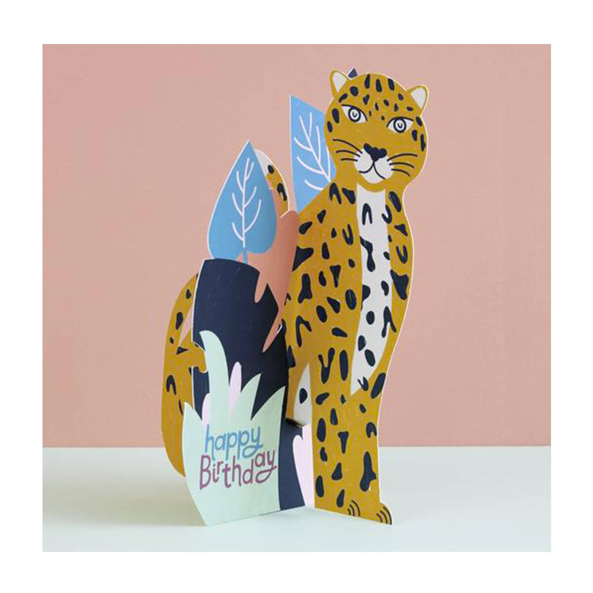 Happy Birthday Leopard Greetings Card by Raspberry Blossom