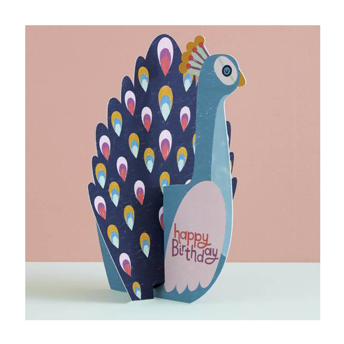 Happy Birthday Peacock Greetings Card by Raspberry Blossom