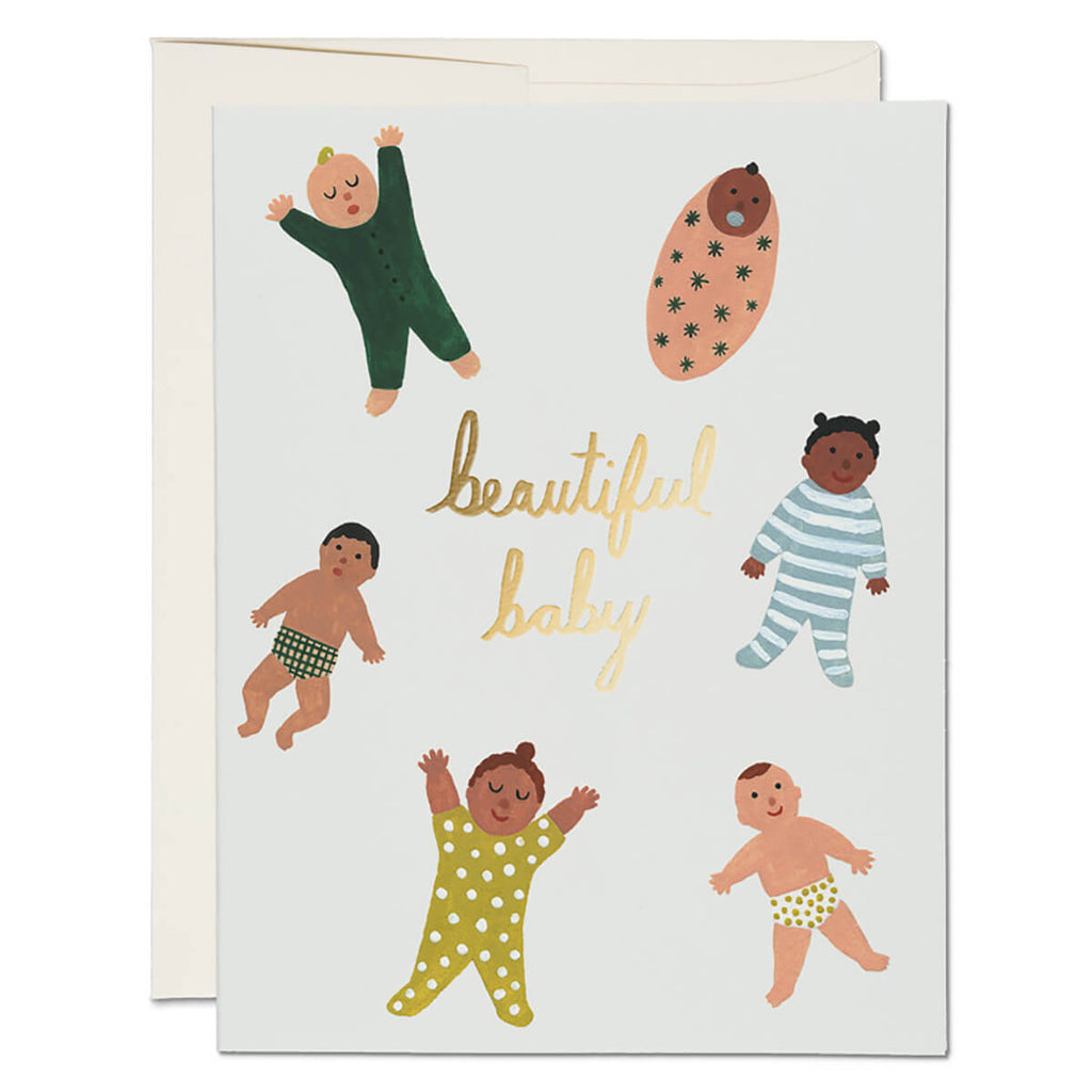 Beautiful Baby Greetings Card by Red Cap Cards