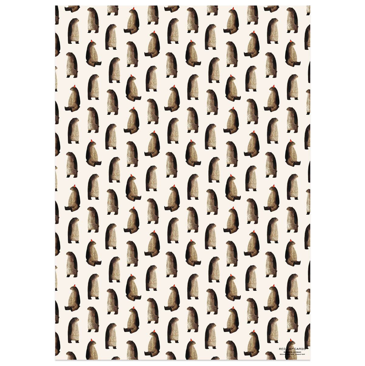 Party Bear Gift Wrap By Red Cap Cards