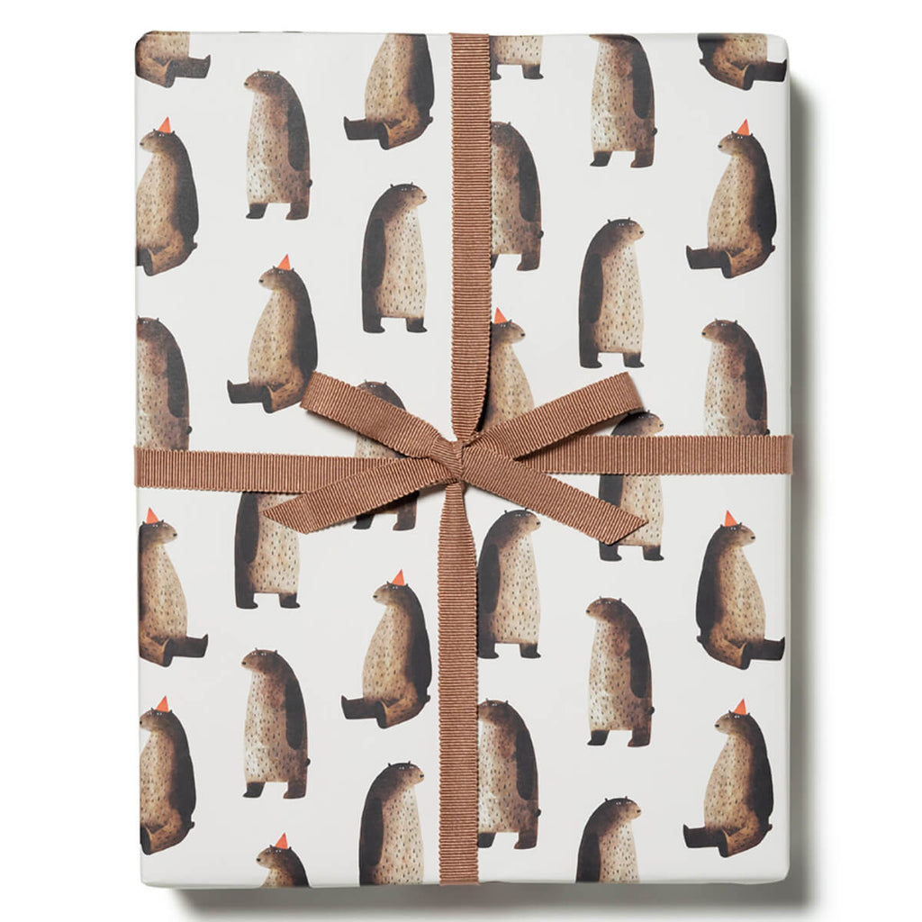 Party Bear Gift Wrap By Red Cap Cards