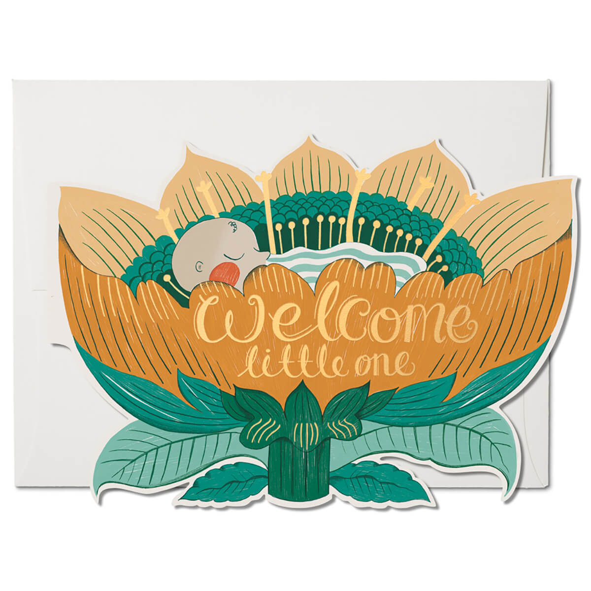 Baby Blossom Greetings Card by Red Cap Cards