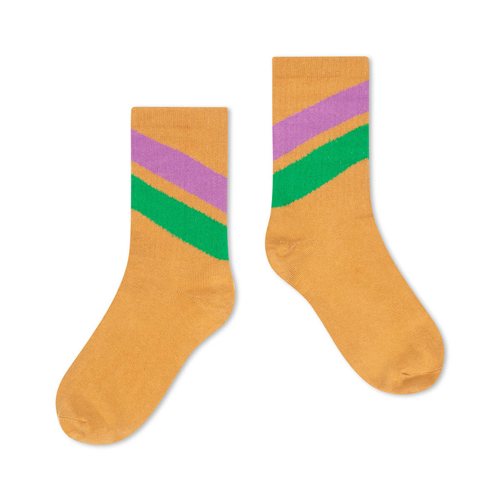 Sporty Socks in Caramel Diagonal by Repose AMS