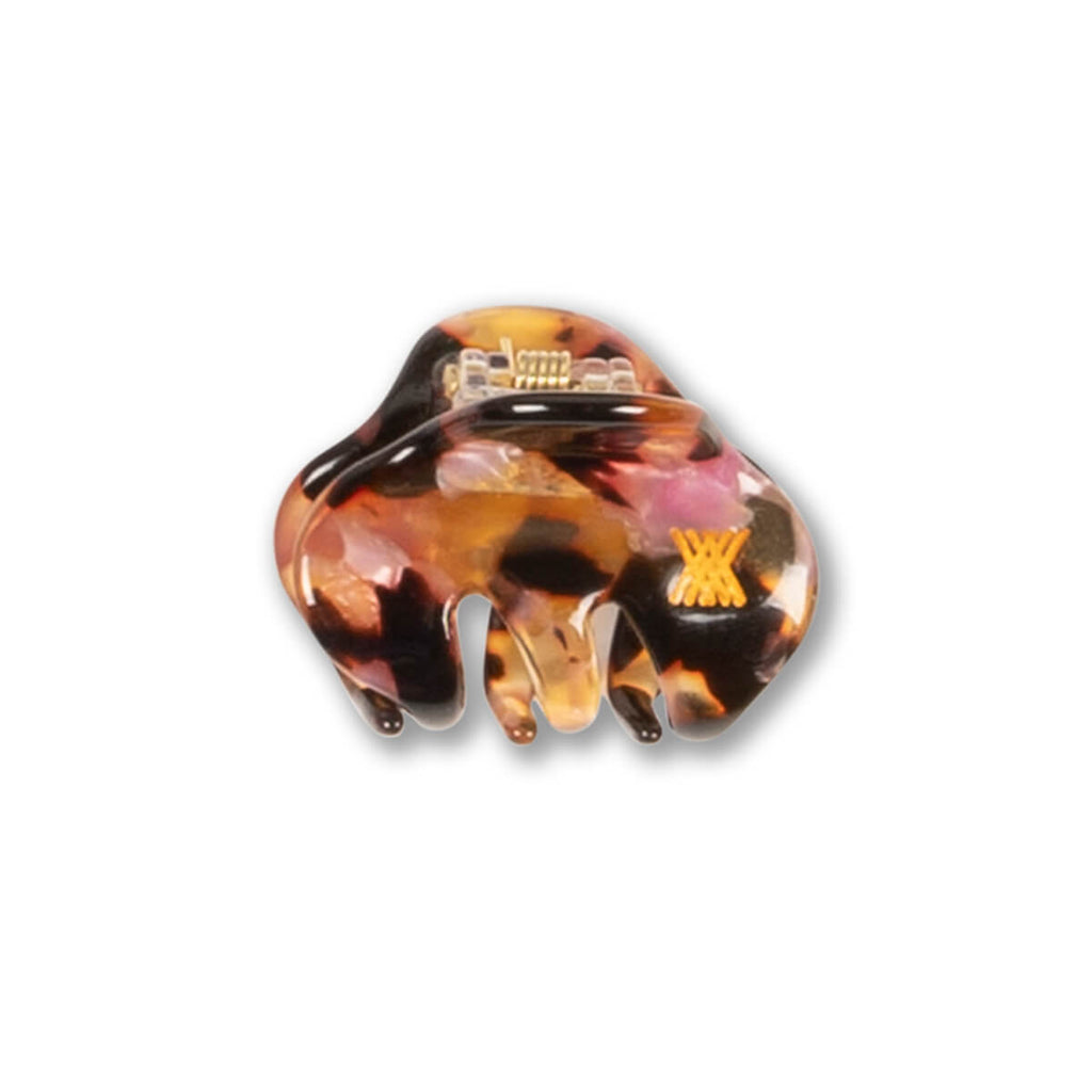 Small Hair Clamp in Brown Marble Pink by Repose AMS