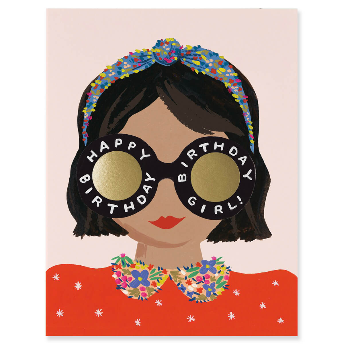Headband Birthday Girl Greetings Card By Rifle Paper Co.