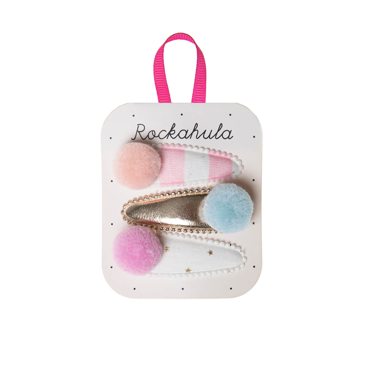Pandora Pom Pom Clips in Bonbon Print by Rockahula