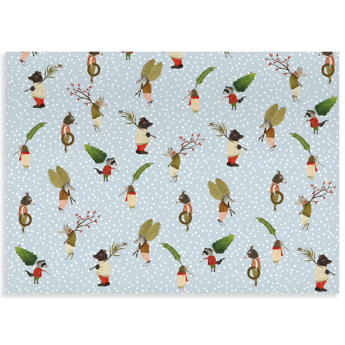 Christmas Procession Gift Wrap by Roger La Borde