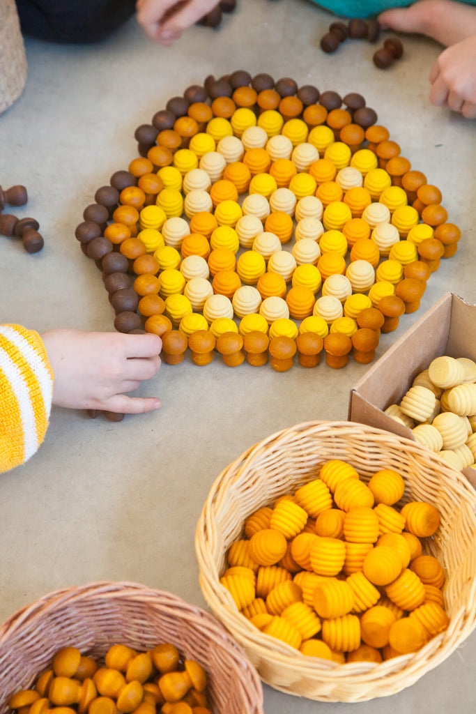 Mandala Yellow Honeycombs by Grapat