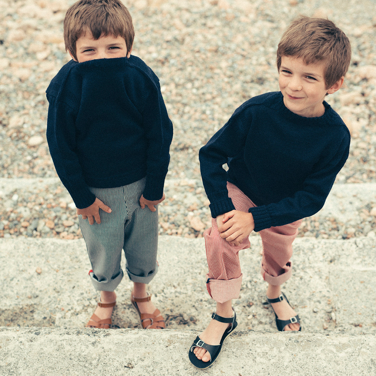 Surfer Sandals in Navy by Salt-Water