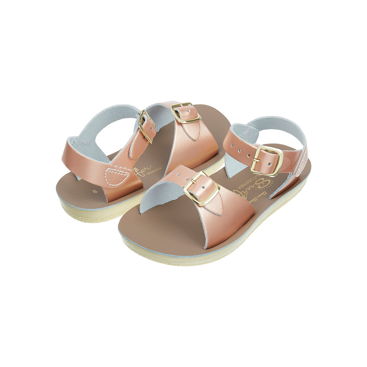 Surfer Sandals in Rose Gold by Salt-Water