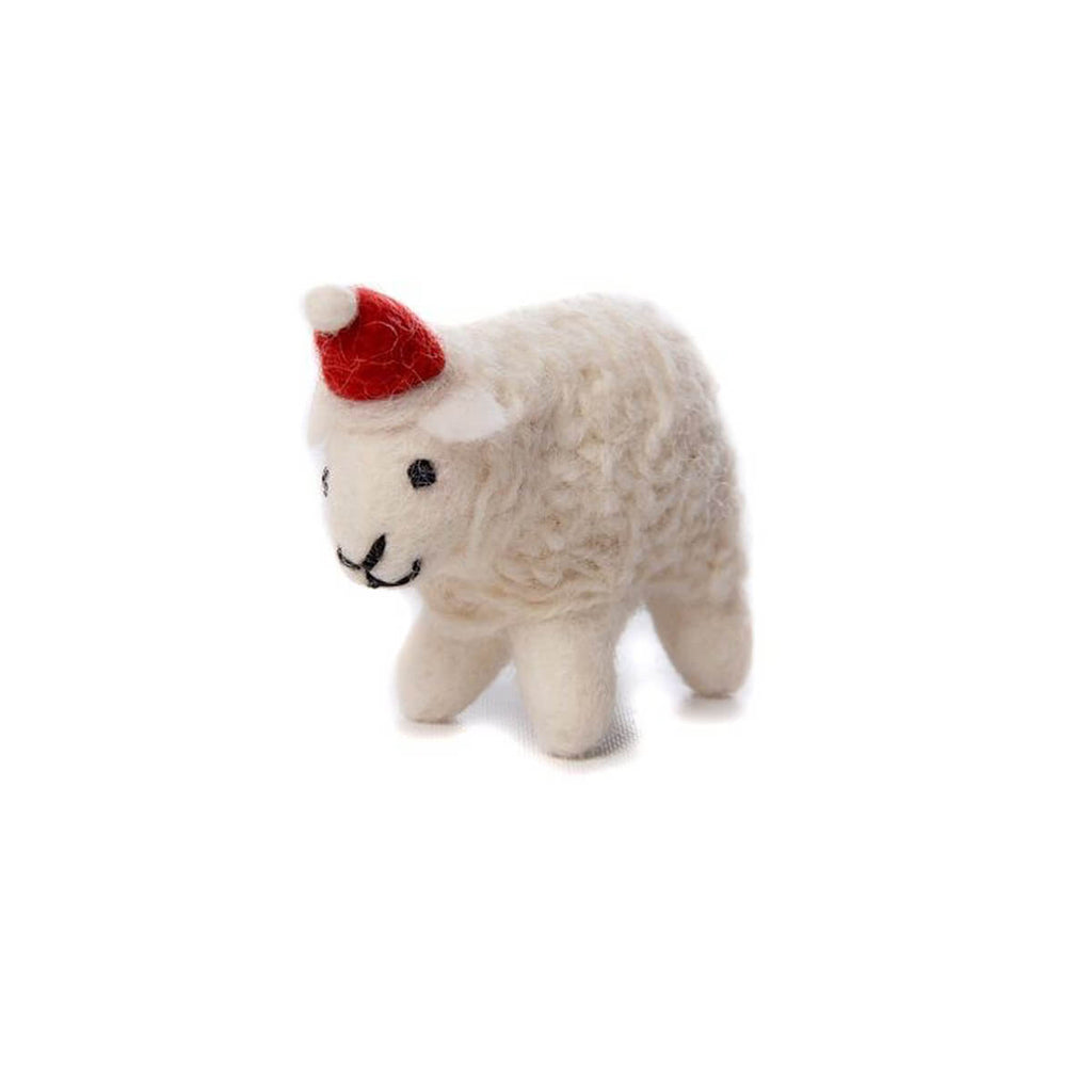 Sheep With Hat Hanging Christmas Decoration by Amica