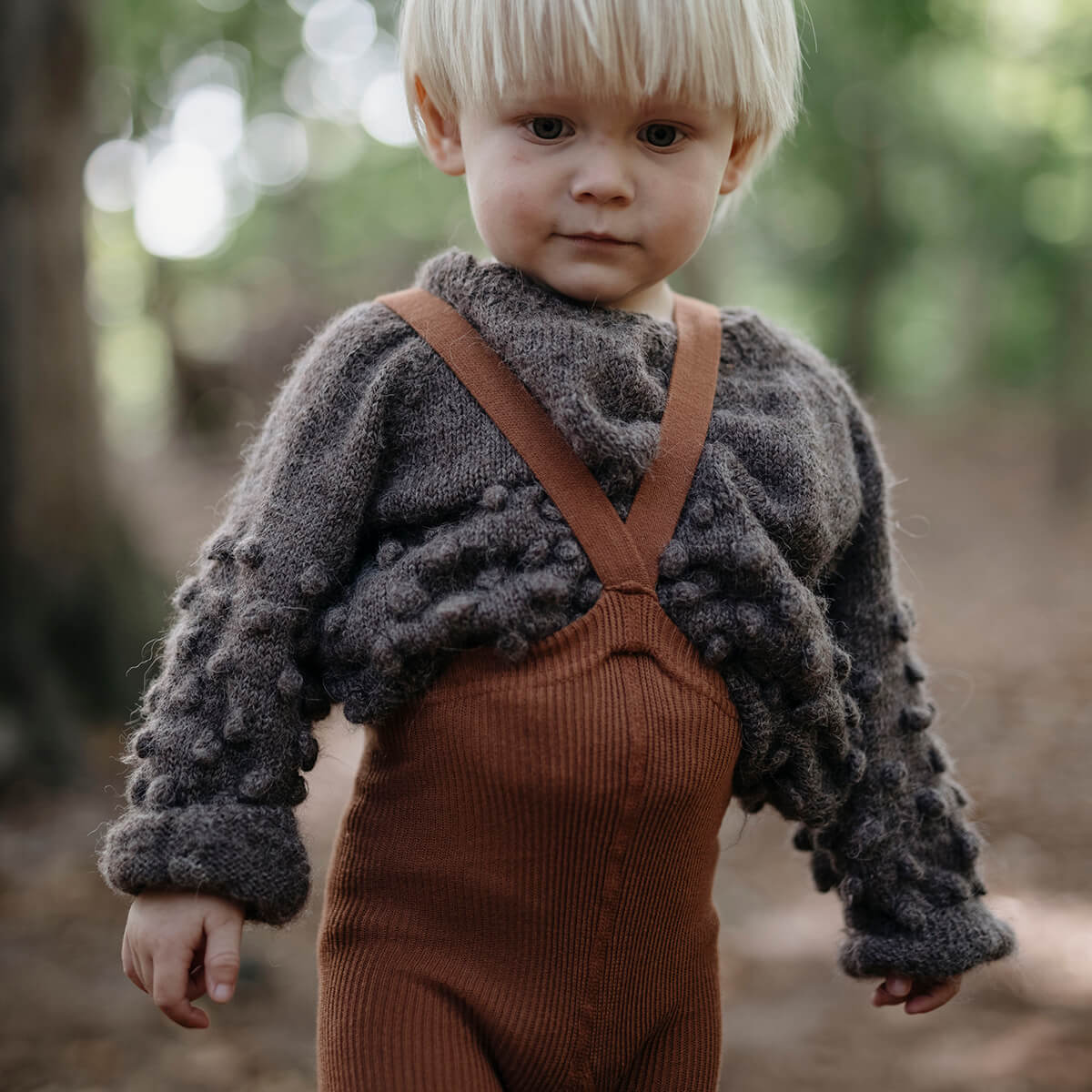 Footed Tights With Braces in Cinnamon by Silly Silas