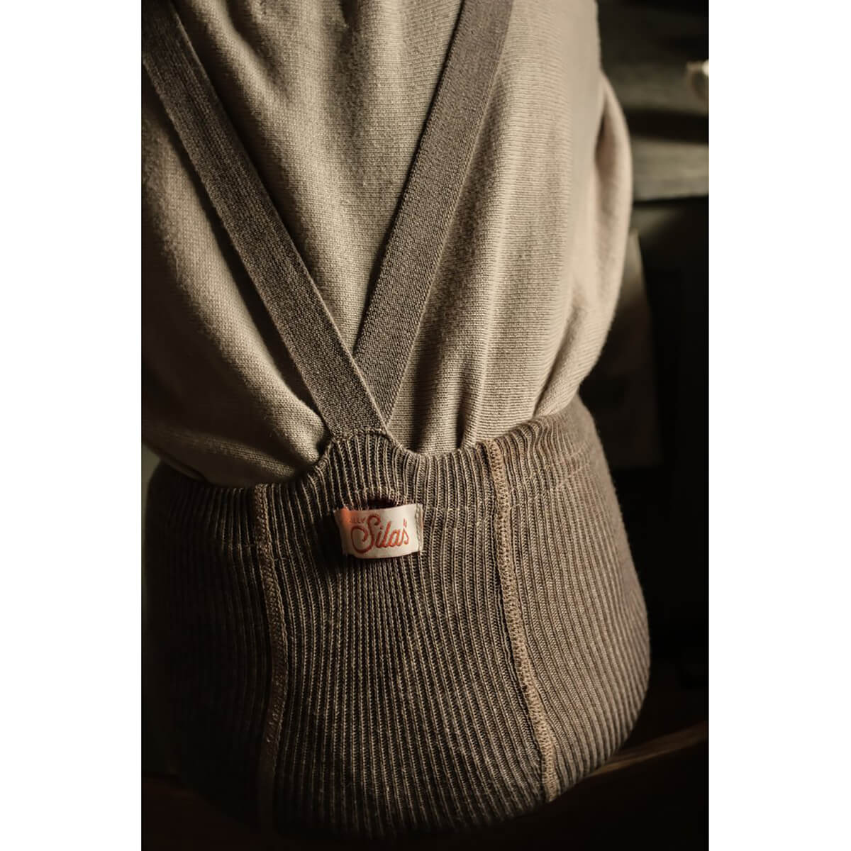 Footless Tights With Braces in Cacao Blend by Silly Silas