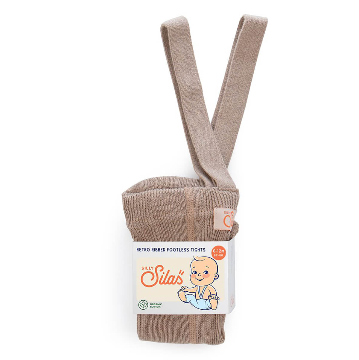 Footless Tights With Braces in Peanut Blend by Silly Silas