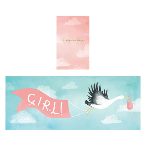 Beautiful Baby Girl Expanding Card by Stormy Knight