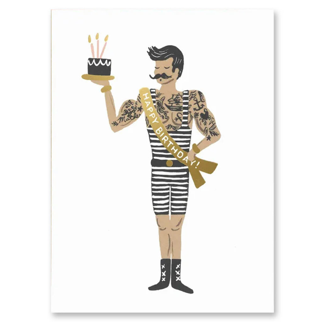 Strong Man Greetings Card By Rifle Paper Co.