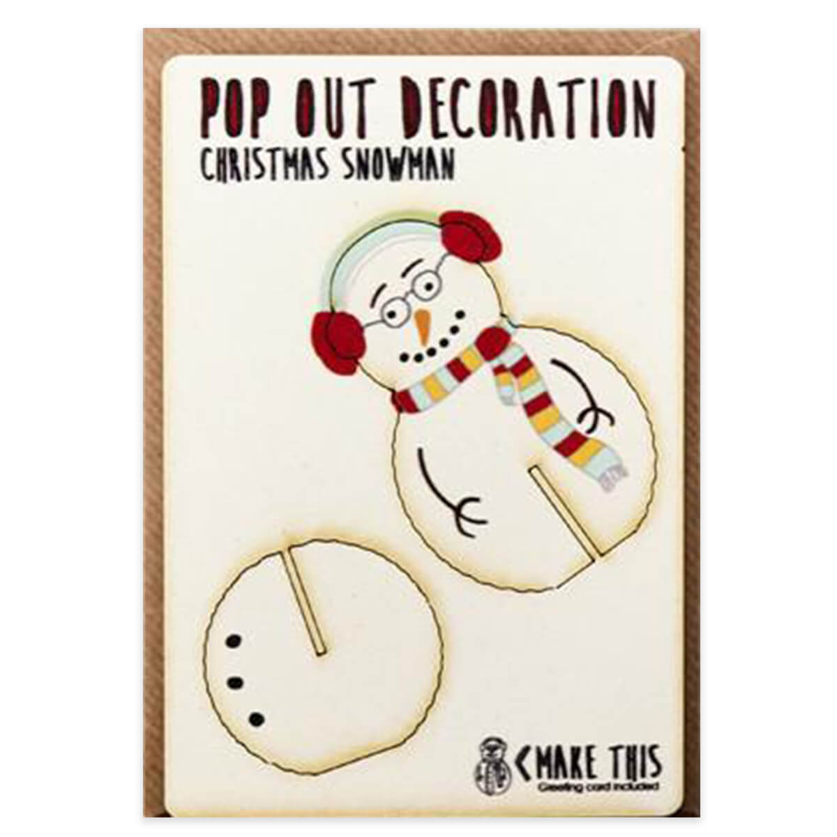 Snowman Pop Out Decoration And Christmas Card by The Pop Out Card Company