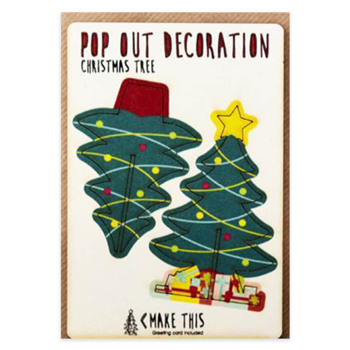Christmas Tree Pop Out Decoration And Christmas Card by The Pop Out Card Company