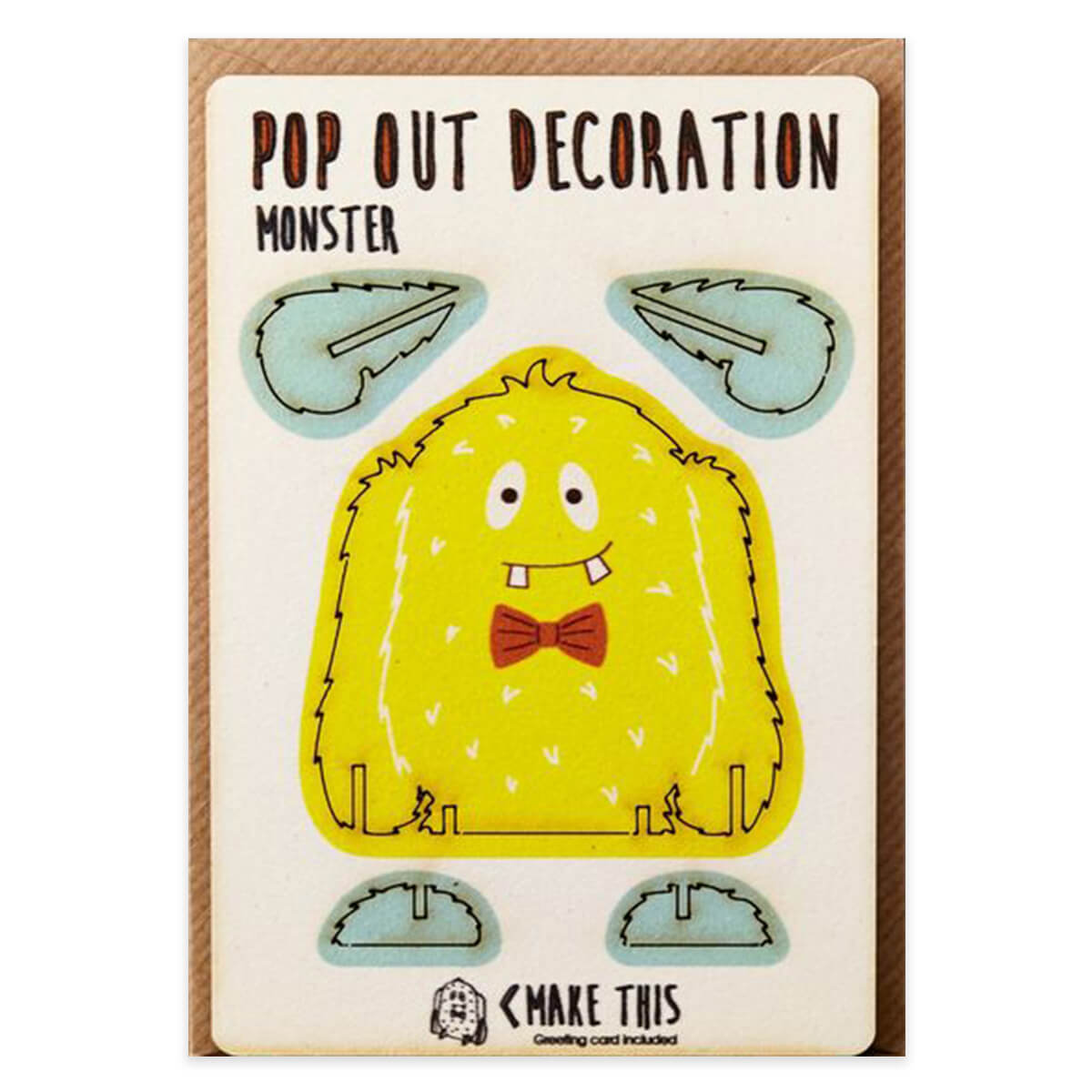 Monster Pop Out Decoration And Greetings Card by The Pop Out Card Company