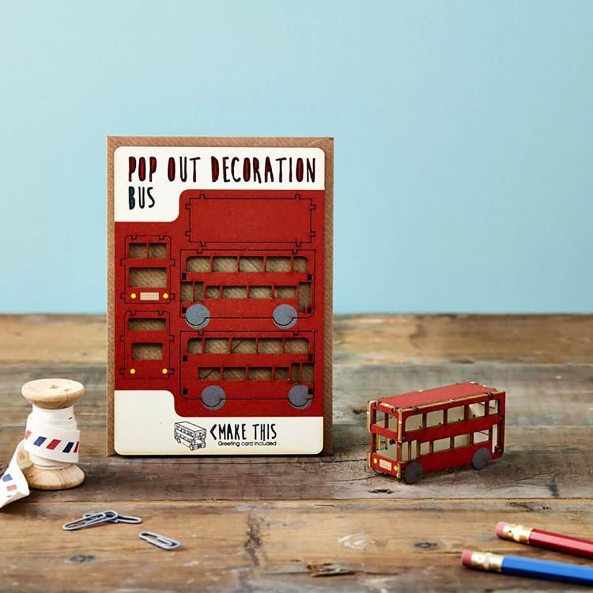 Bus Pop Out Decoration And Greetings Card by The Pop Out Card Company