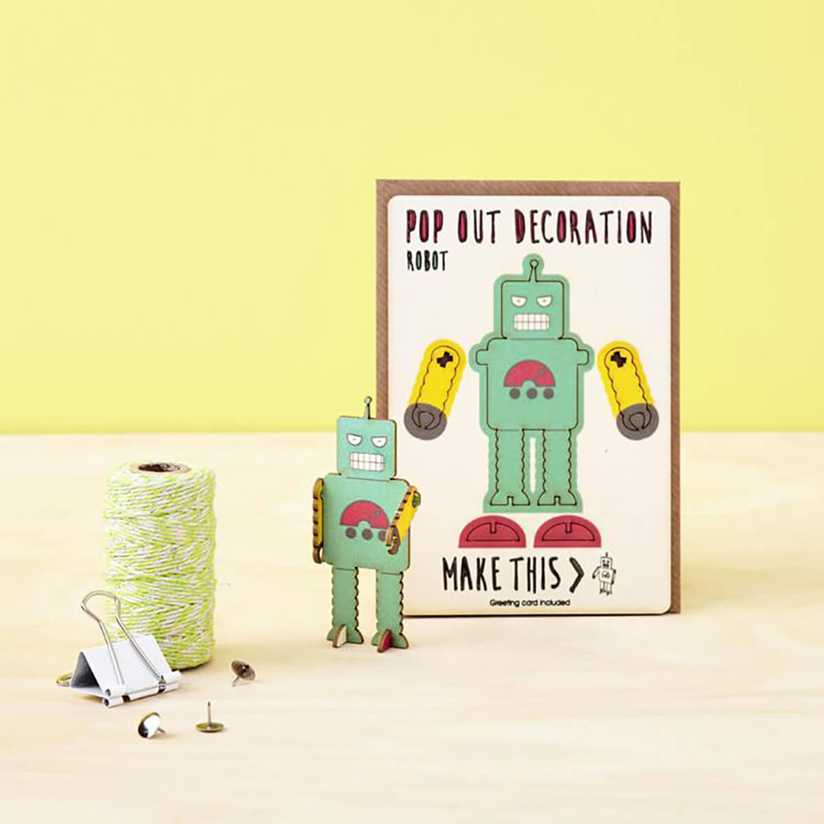 Robot Pop Out Decoration And Greetings Card by The Pop Out Card Company