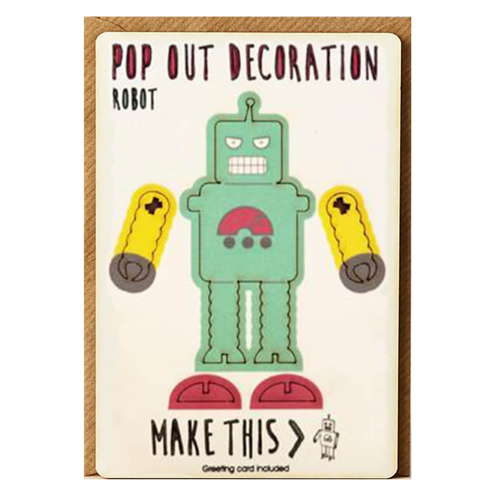 Robot Pop Out Decoration And Greetings Card by The Pop Out Card Company