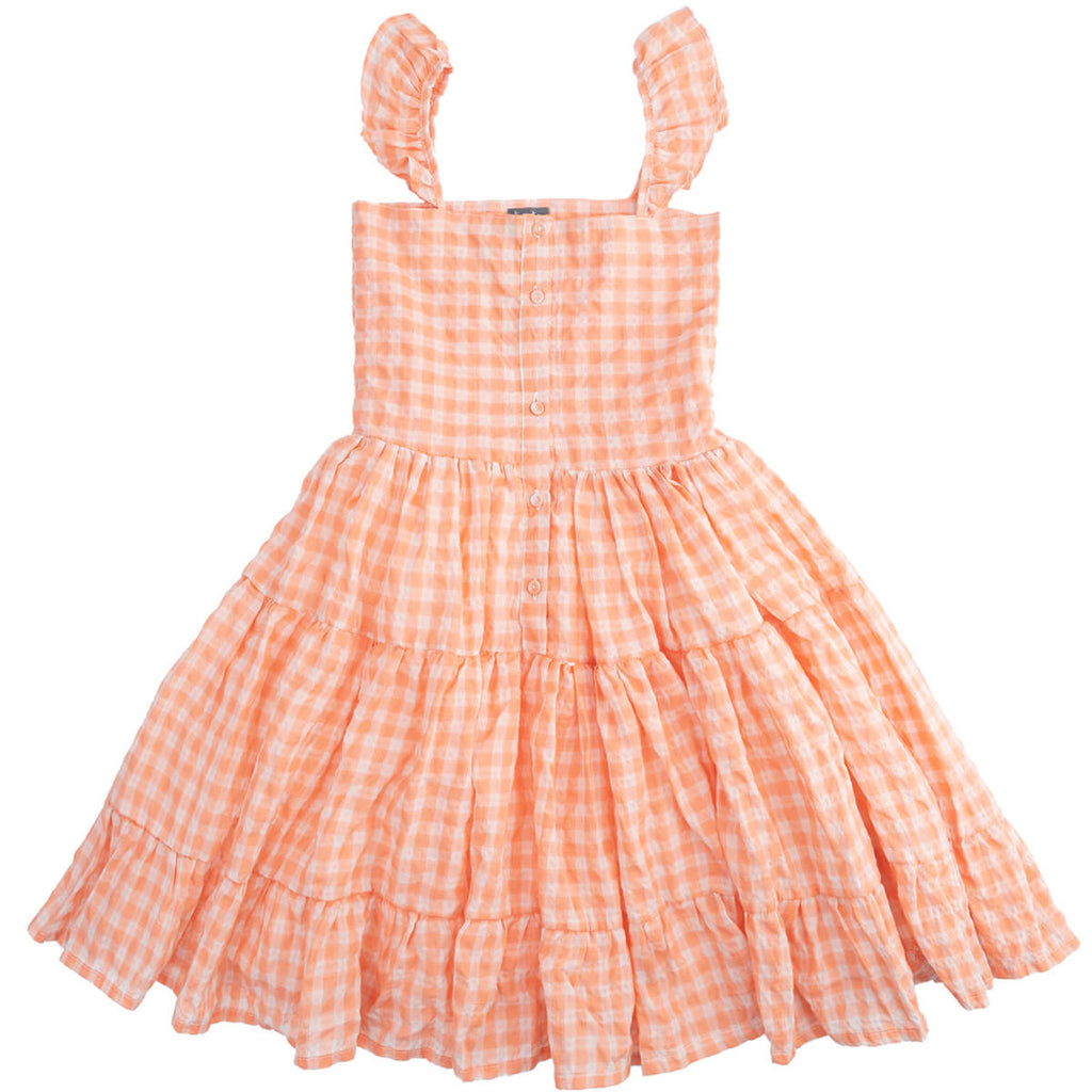 Checkered Gingham Dress in Pink by Tocoto Vintage