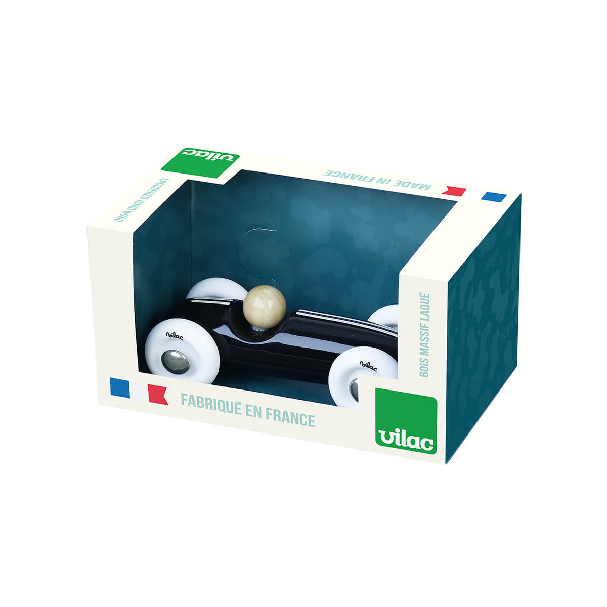 Mini Vintage Grand Prix Car in Black by Vilac