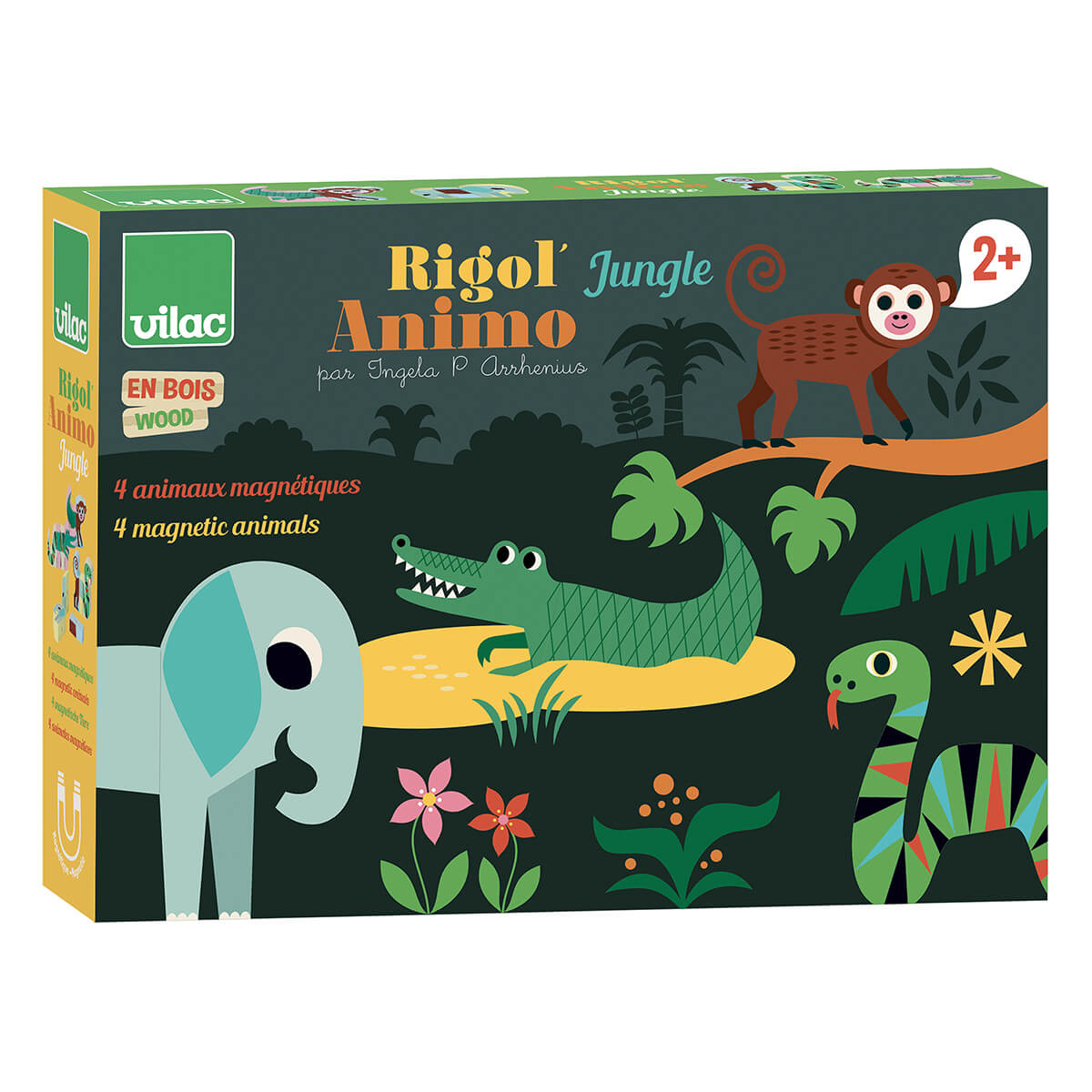 Ingela P. Arrhenius Magnetic Jungle Animals Set by Vilac