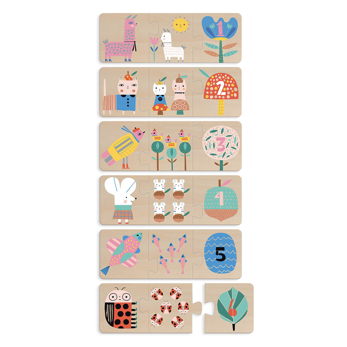 Suzy Ulman Mum and Baby Trio Jigsaw Puzzles by Vilac (6x3pcs)