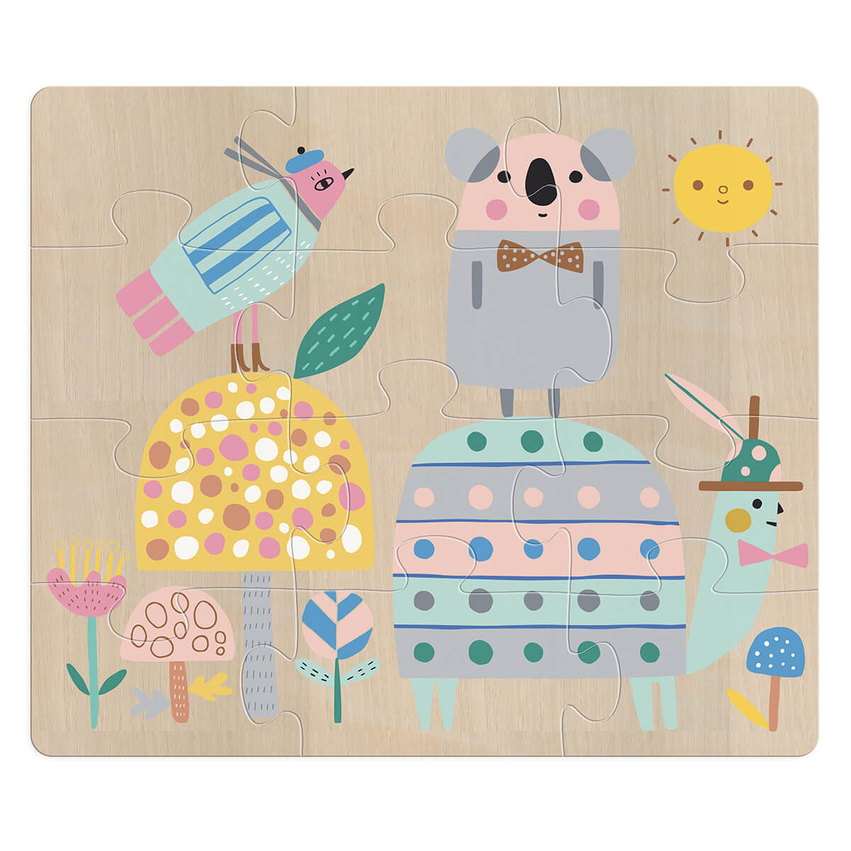 Suzy Ulman Evolutive Wooden Jigsaw Puzzles by Vilac (Set of 4)