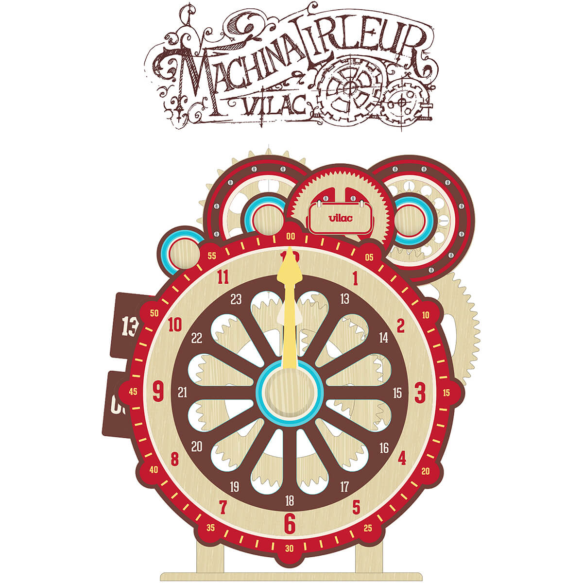 Machinalirleur Wooden Learning Clock by Vilac