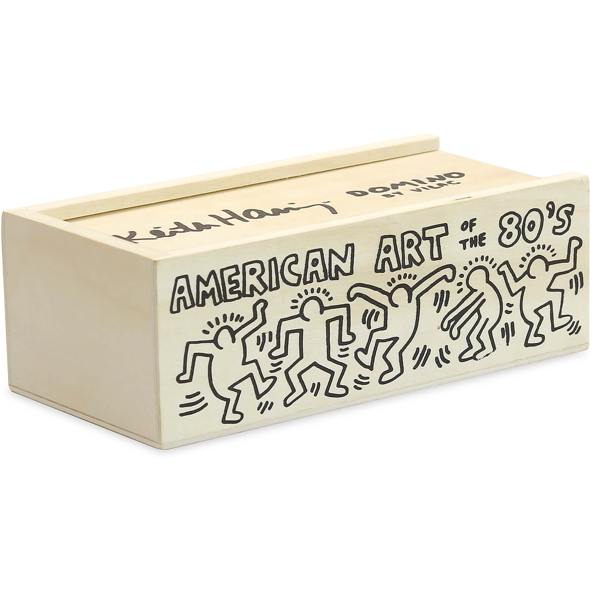 Keith Haring Natural Wood Dominoes by Vilac