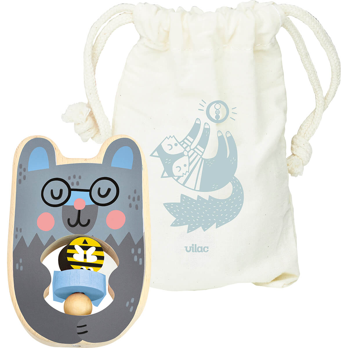 Michelle Carlslund Bear Rattle by Vilac