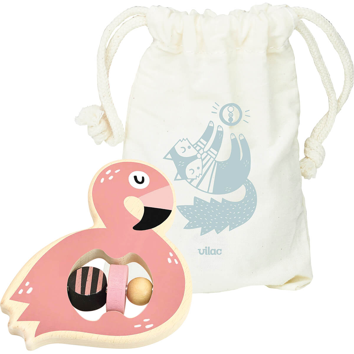 Michelle Carlslund Flamingo Rattle by Vilac