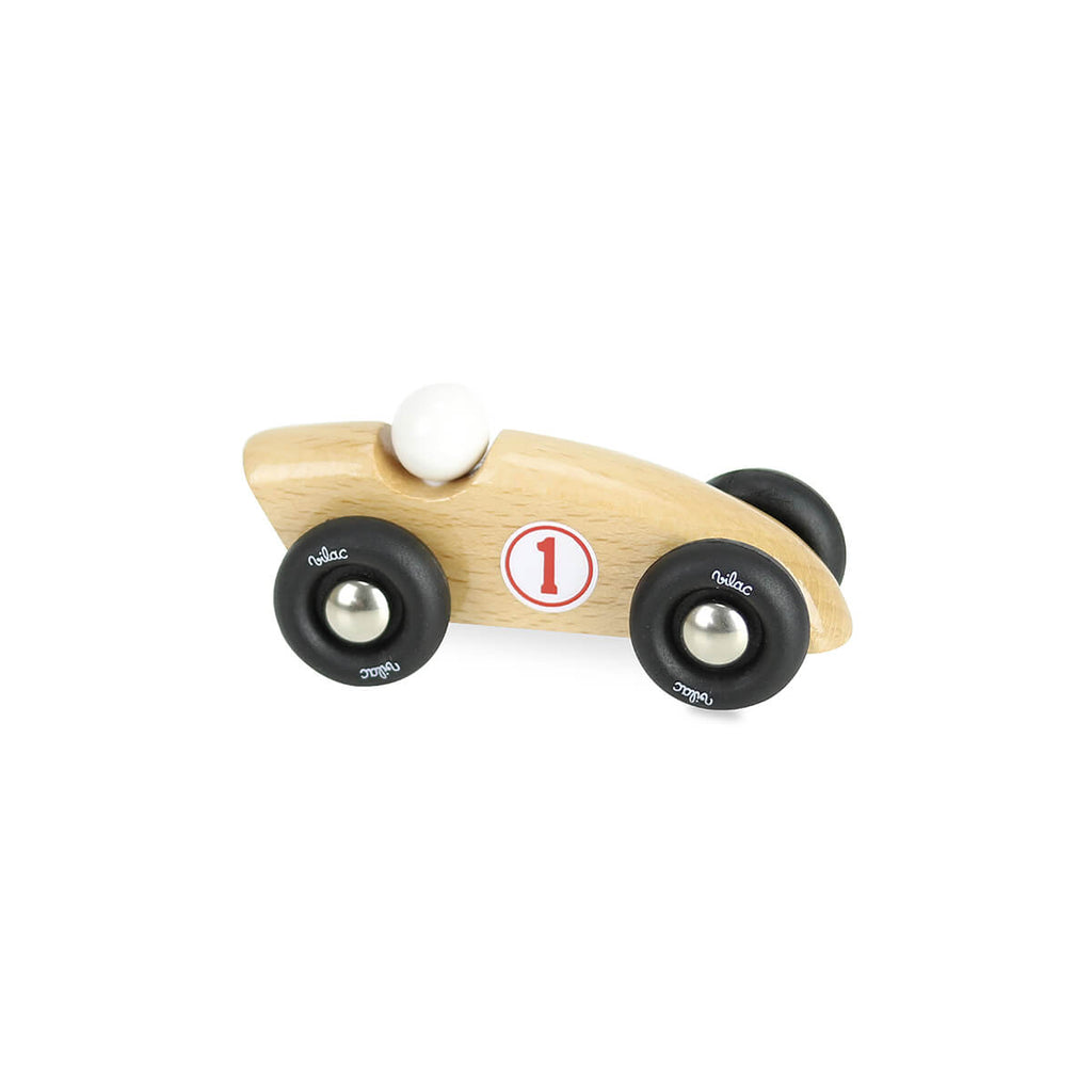 Mini Wooden Competition Car in Natural by Vilac