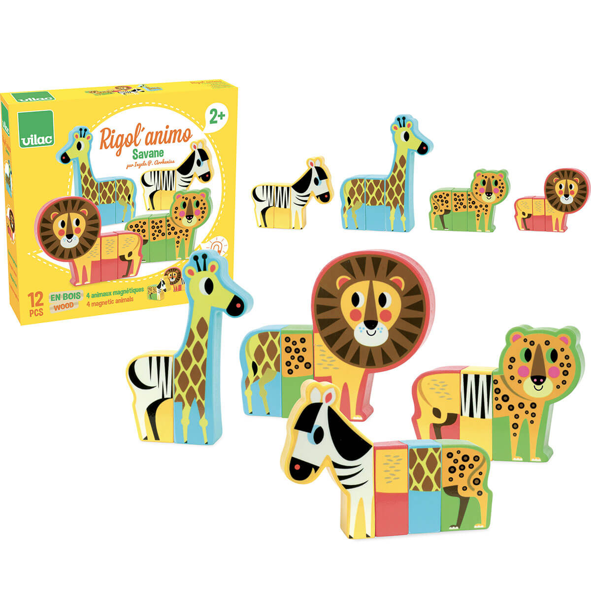 Ingela P. Arrhenius Magnetic Savannah Animals Set by Vilac