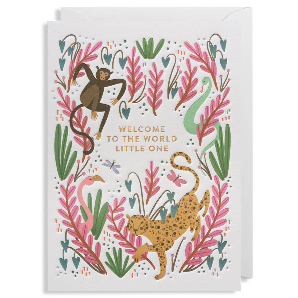 Welcome To The World Little One Greetings Card by Meghann Rader for Lagom Design