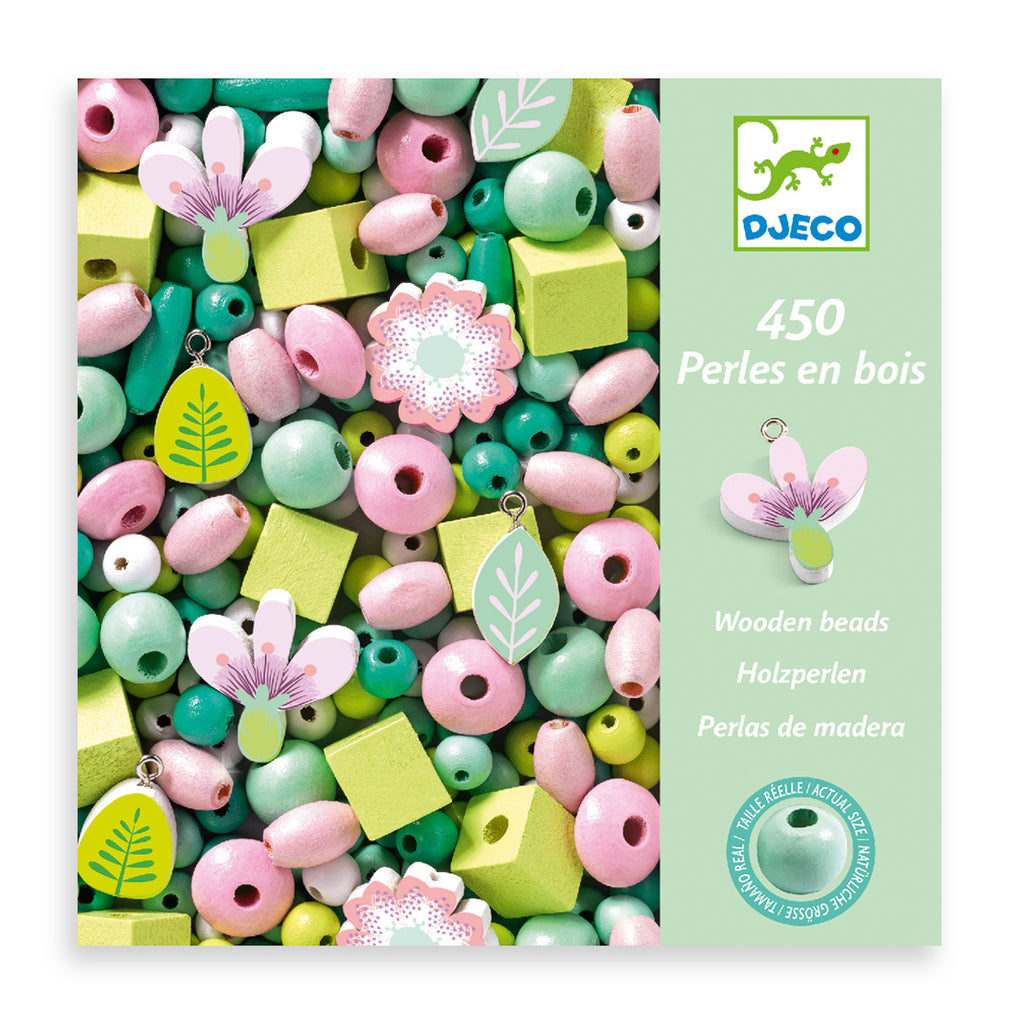 Wooden Beads - Flowers and Foliage by Djeco