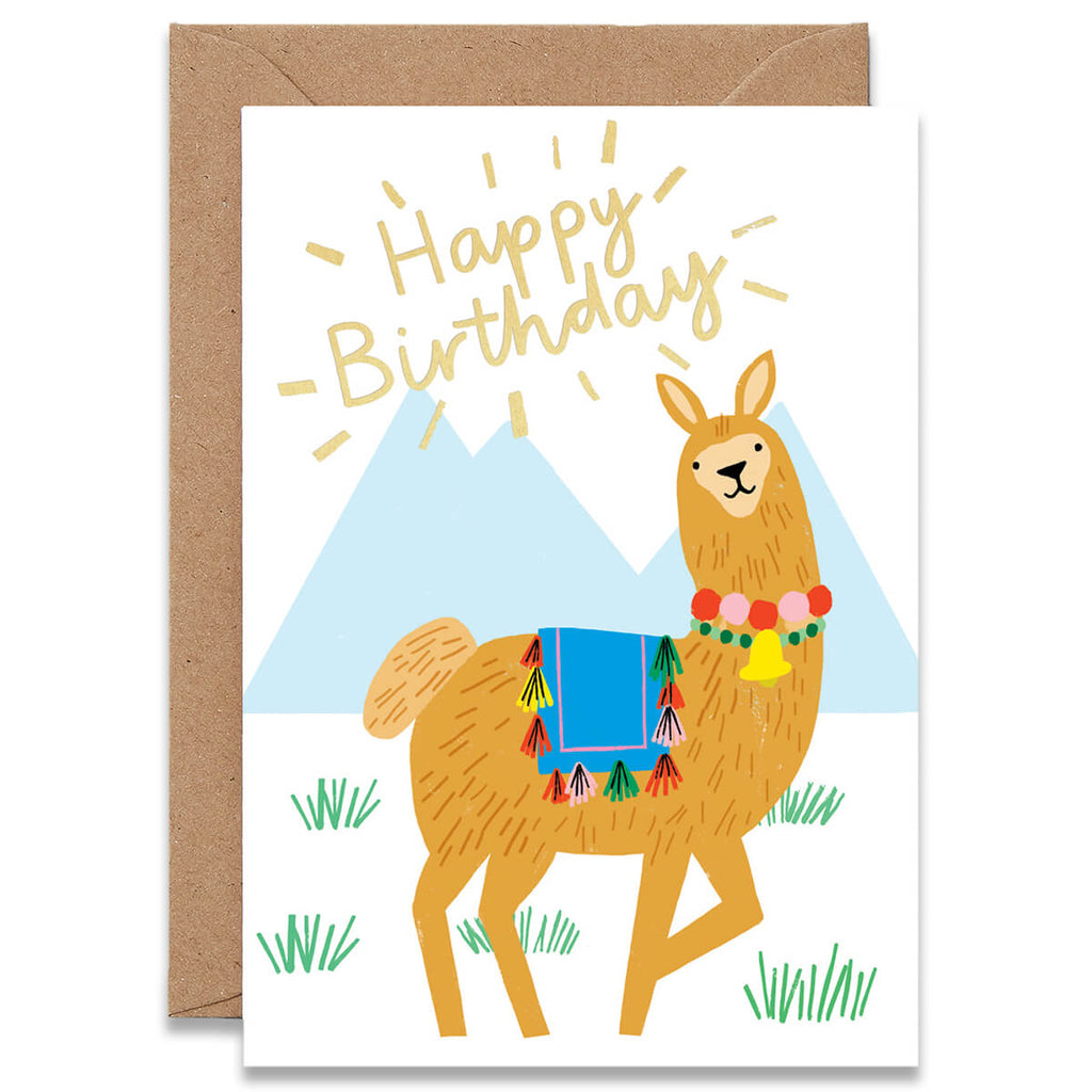 Happy Birthday Llama by Charlotte Trounce for Wrap