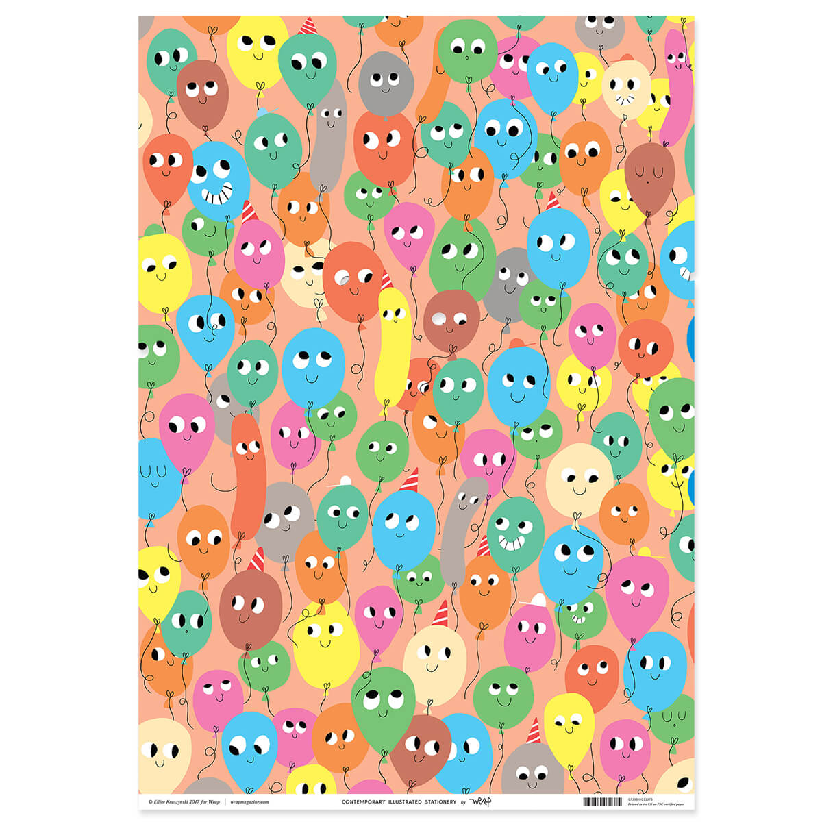 Balloons Gift Wrap by Elliot Kruszynski for Wrap