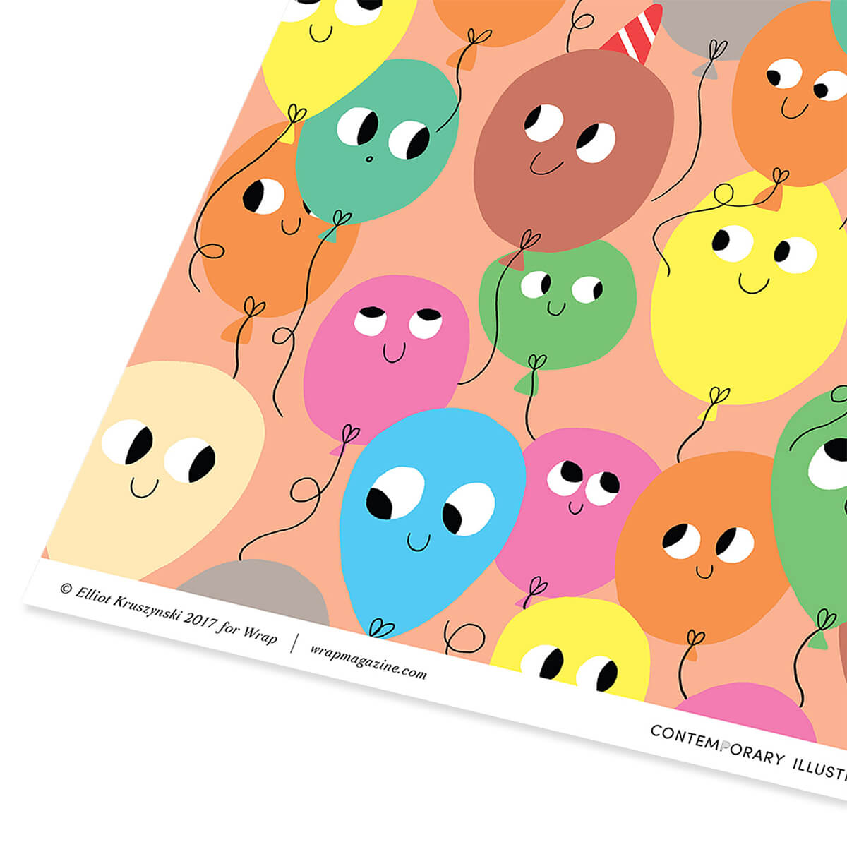 Balloons Gift Wrap by Elliot Kruszynski for Wrap