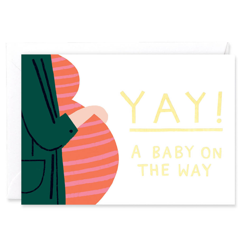 Baby On The Way Greetings Card by Charlotte Trounce for Wrap