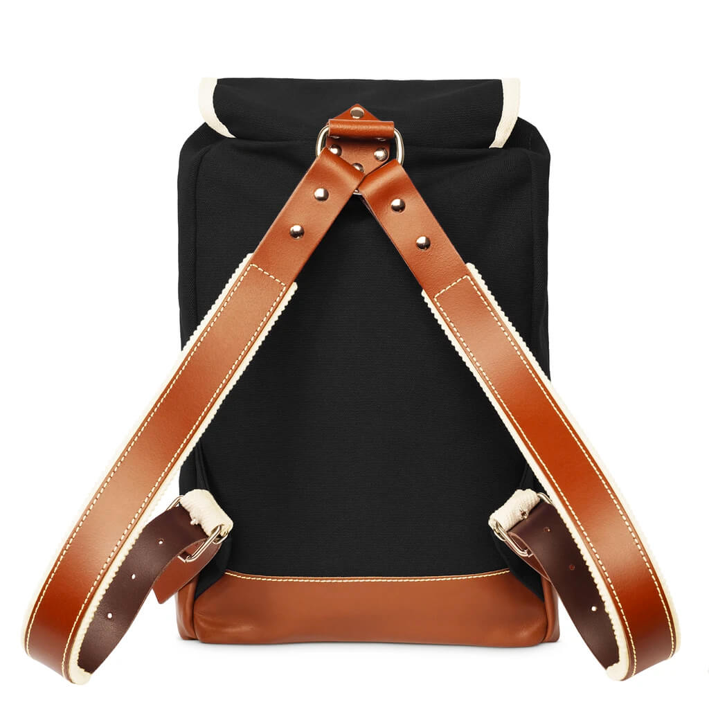 Matra Mini Leather Backpack in Black by YKRA
