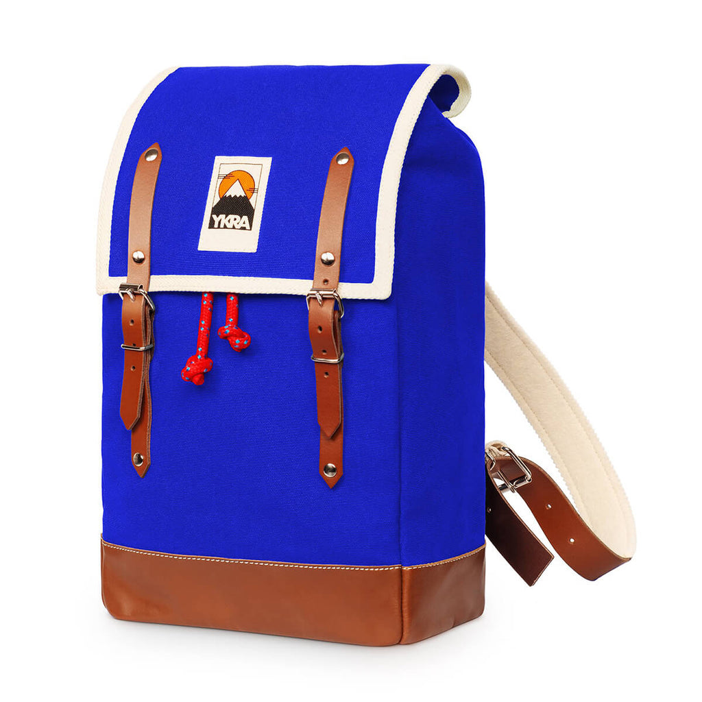 Matra Mini Leather Backpack in Blue by YKRA