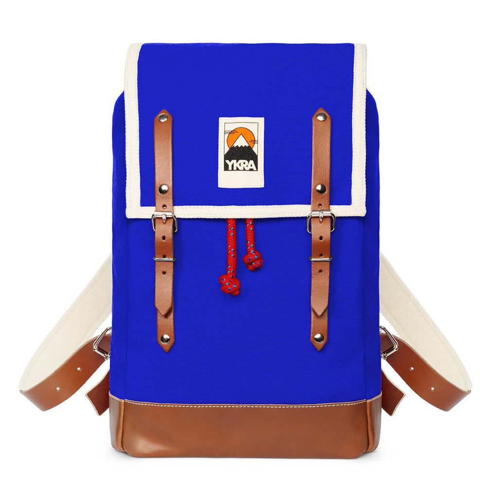 Matra Mini Leather Backpack in Blue by YKRA